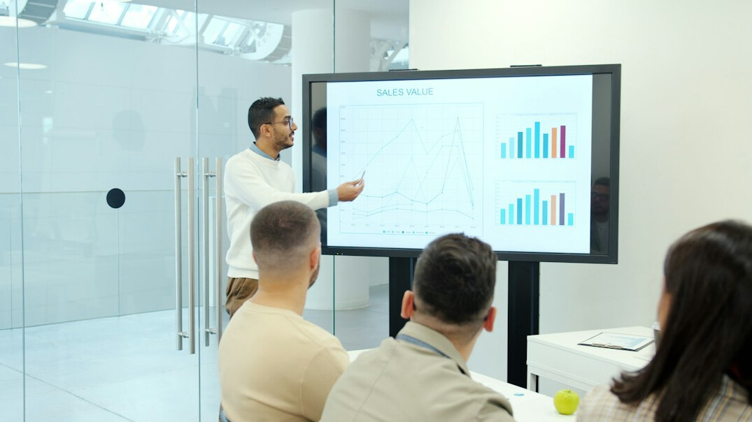 person giving presentation