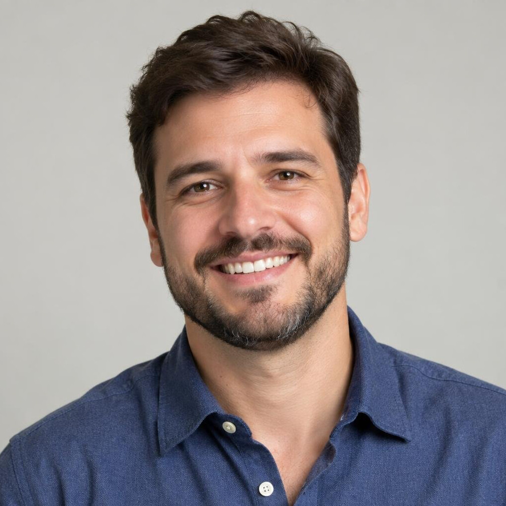 Portrait of a bearded man smiling