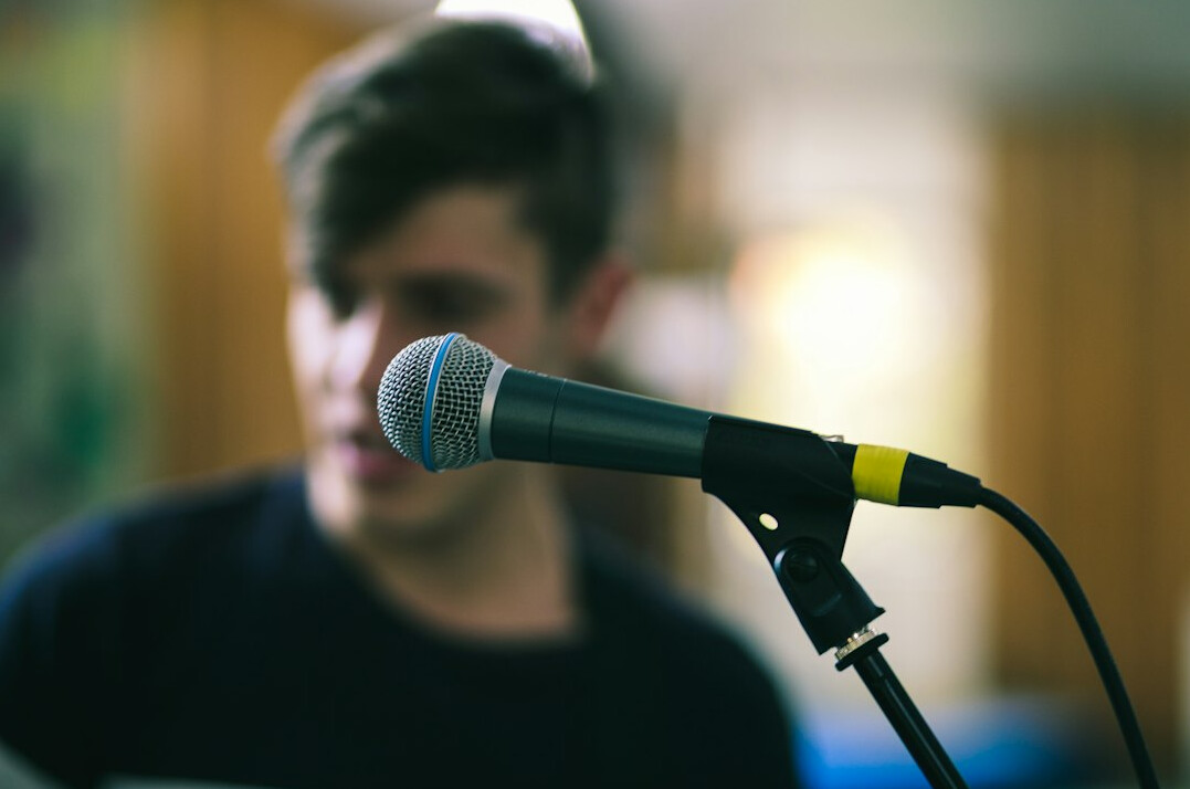 person finding their voice in speech