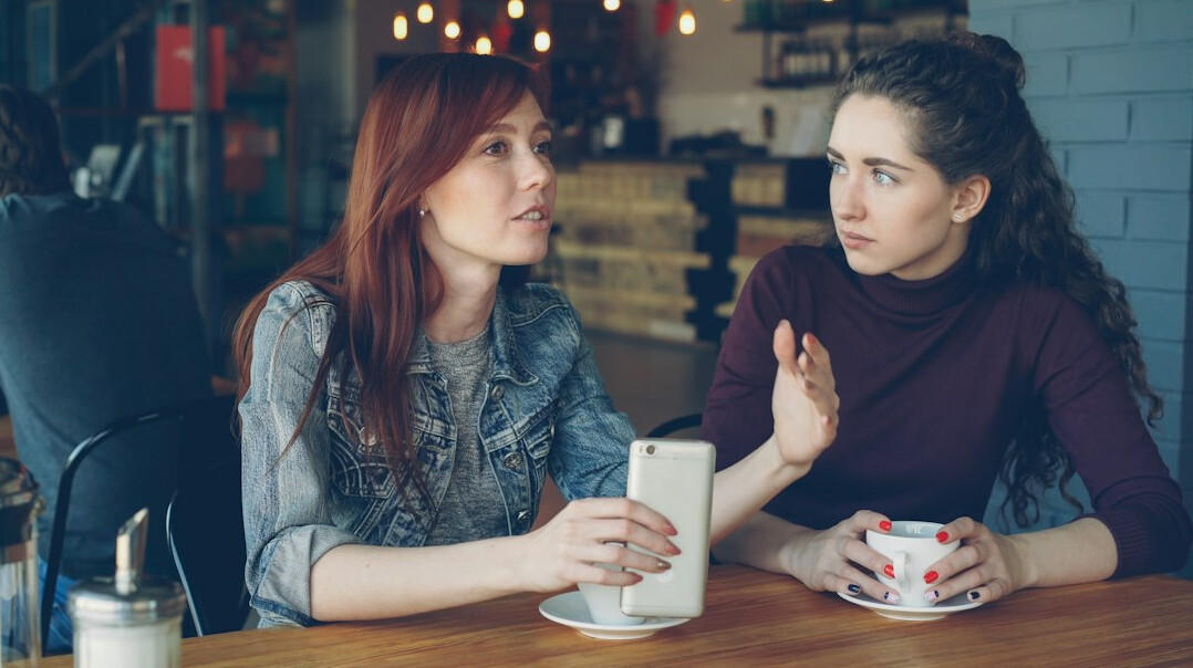 people having deep conversation